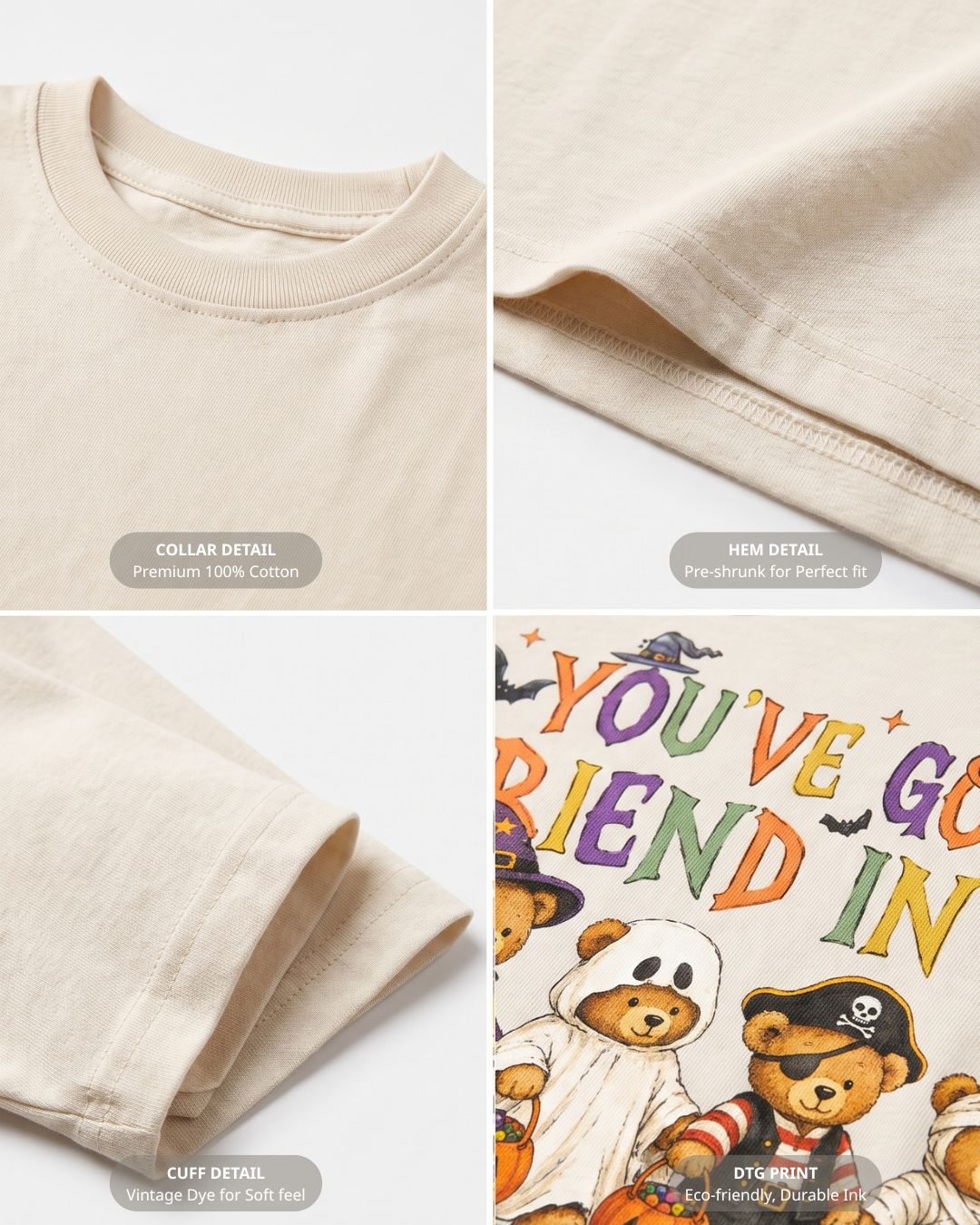 Trick-or-Treat Best Friends Bears Youth Tee