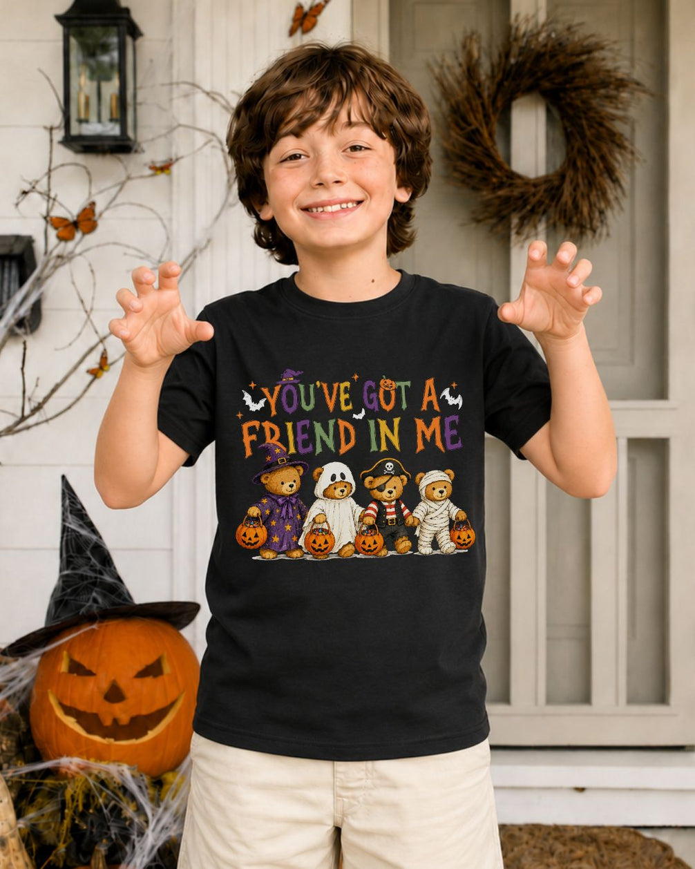 Trick-or-Treat Best Friends Bears Youth Tee