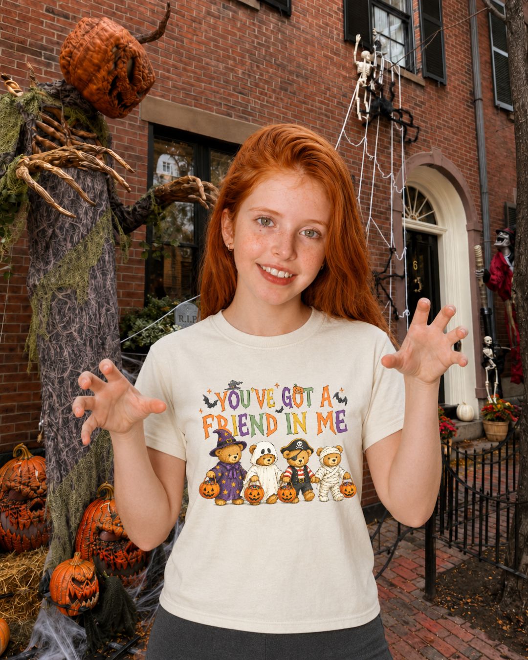 Trick-or-Treat Best Friends Bears Youth Tee