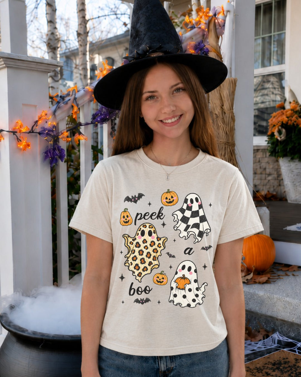 Funny Ghosts Peak-a-boo Youth Tee