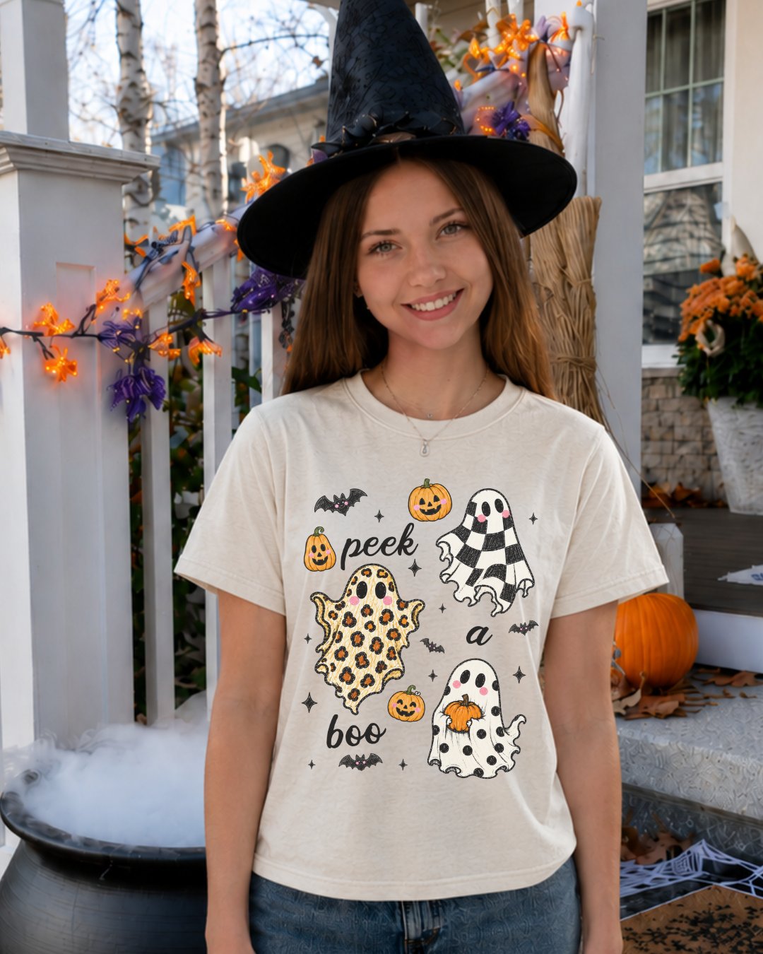 Funny Ghosts Peak-a-boo Youth Tee
