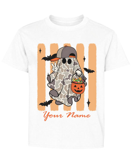 Personalized Your Name Camo Ghost Youth Tee