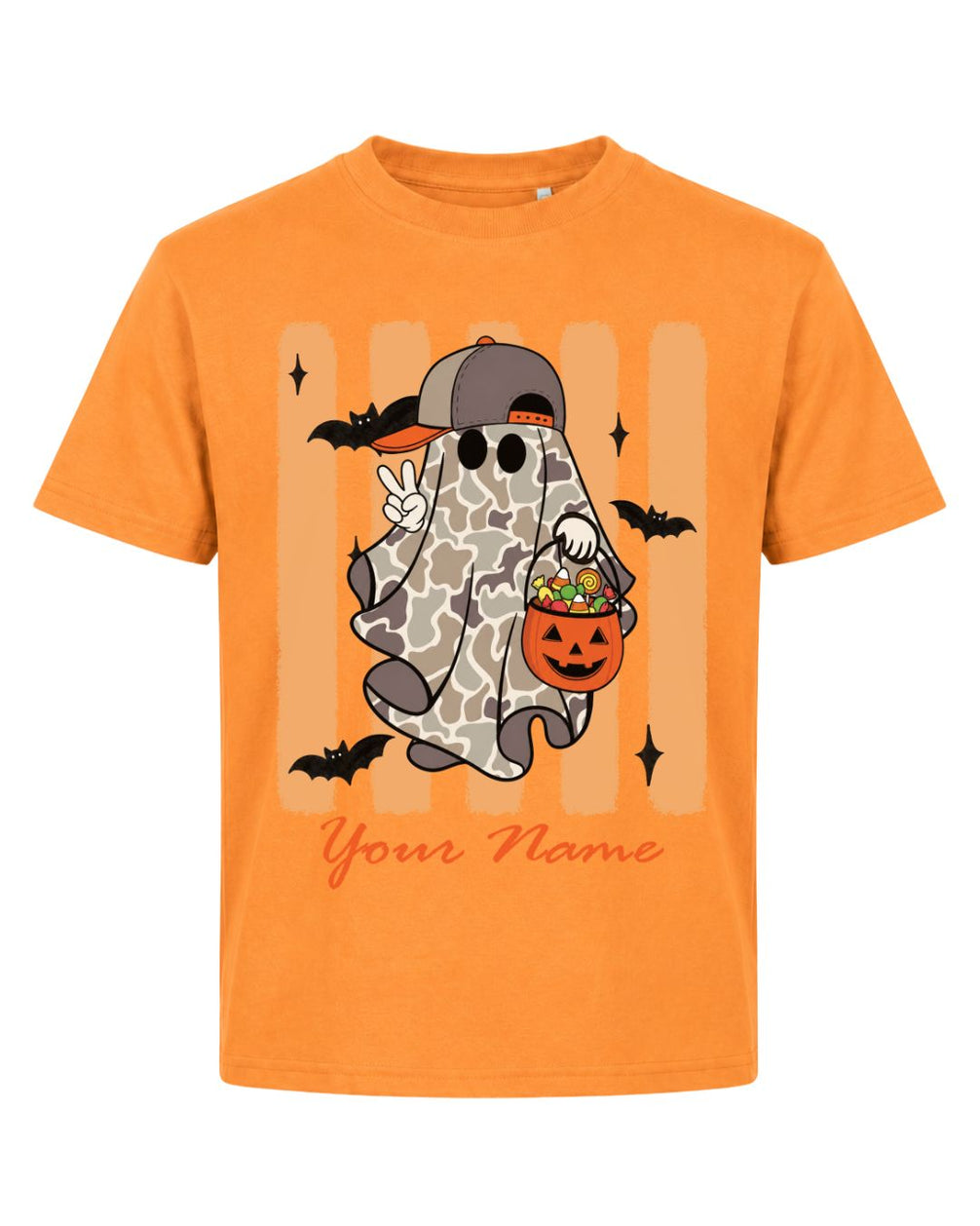 Personalized Your Name Camo Ghost Youth Tee