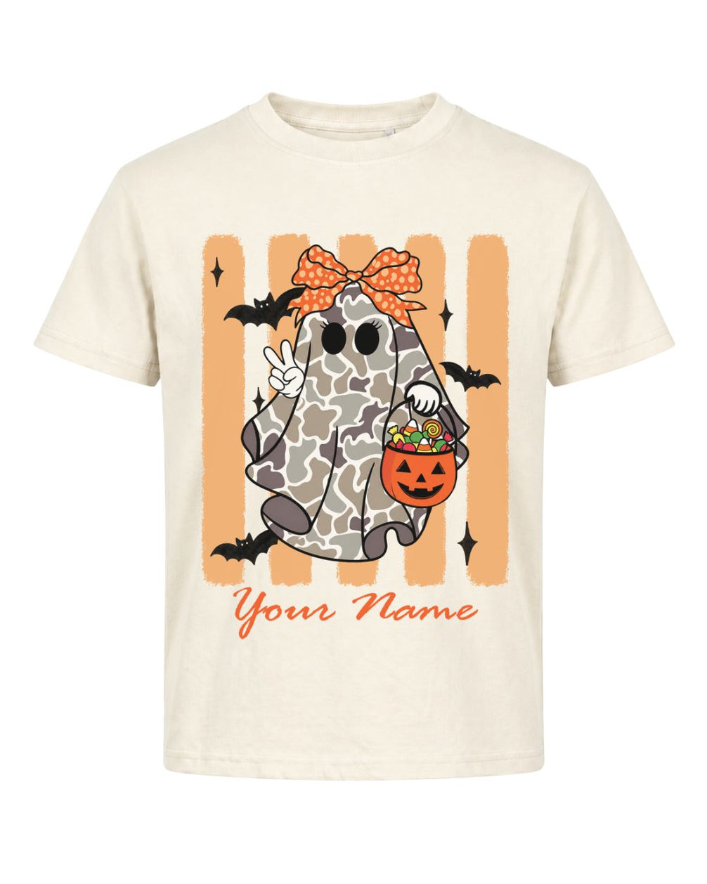 Personalized Your Name Camo Ghost Youth Tee