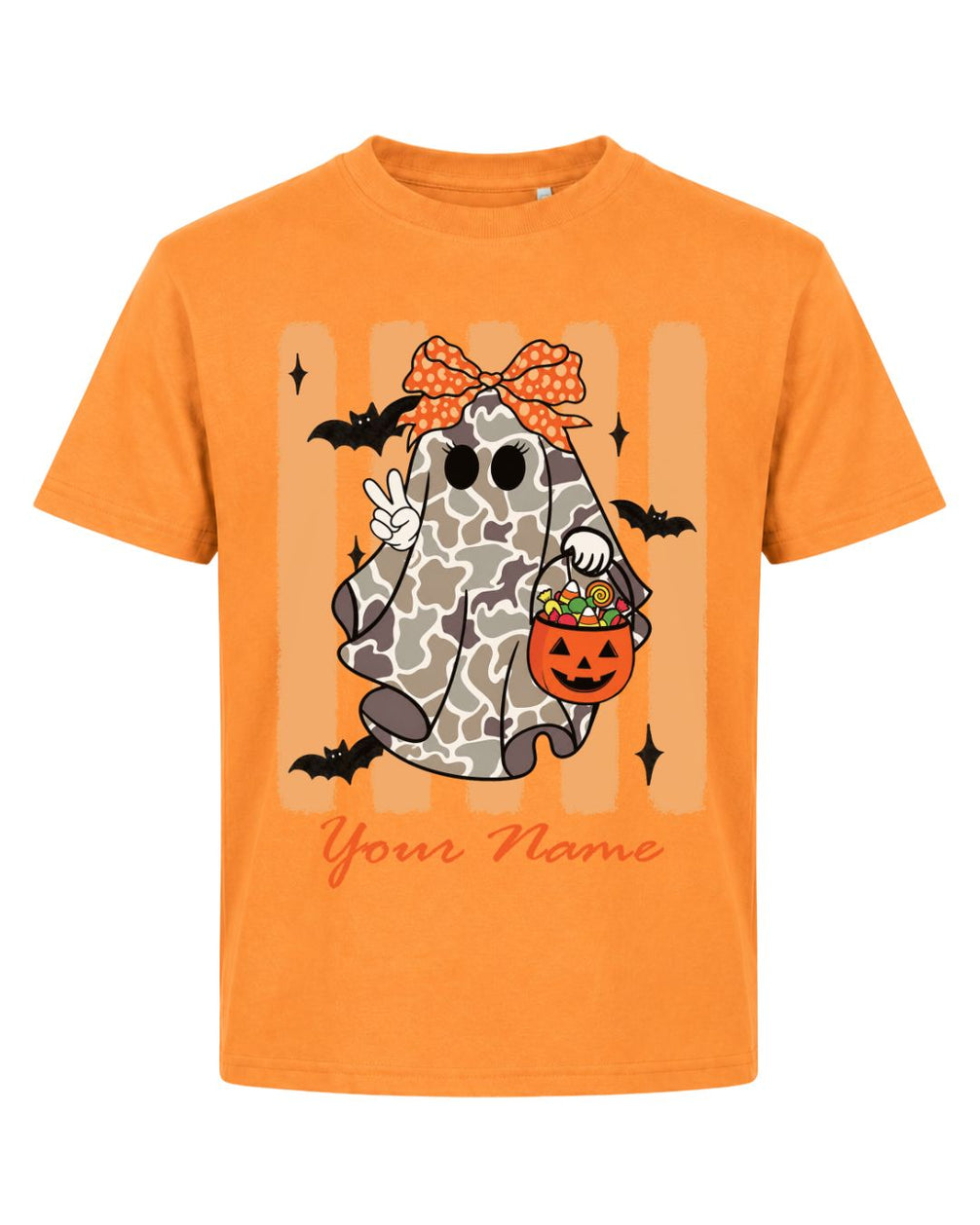 Personalized Your Name Camo Ghost Youth Tee
