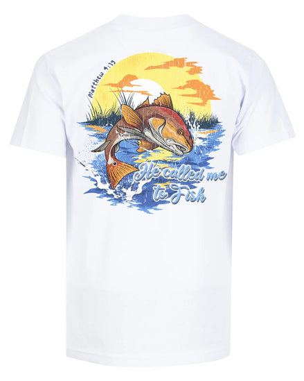 Matthew 4:19 Redfish Angler Faith Based T-shirt
