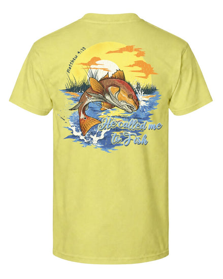Matthew 4:19 Redfish Angler Faith Based T-shirt