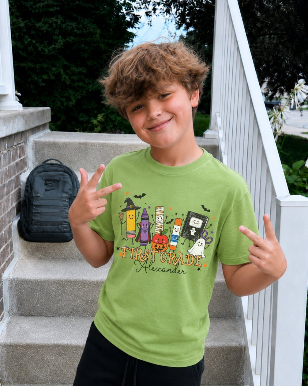 Personalized Your Name Halloween School Life Youth Tee