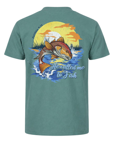 Matthew 4:19 Redfish Angler Faith Based T-shirt