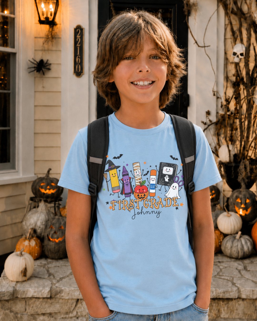 Personalized Your Name Halloween School Life Youth Tee