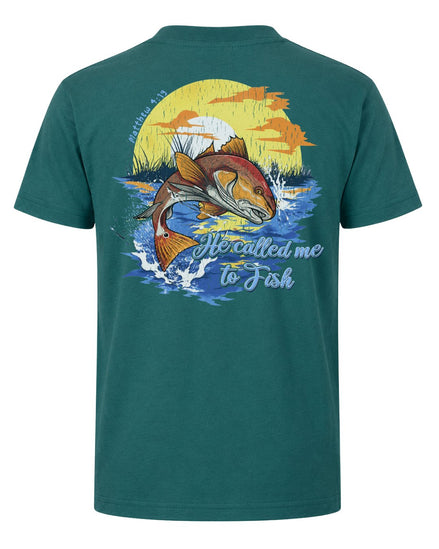 Matthew 4:19 Redfish Angler Faith Based T-shirt