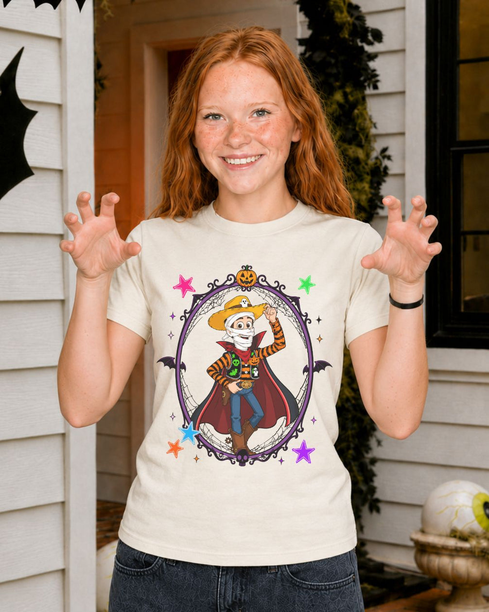 Halloween Vampire Cowboy T-shirt