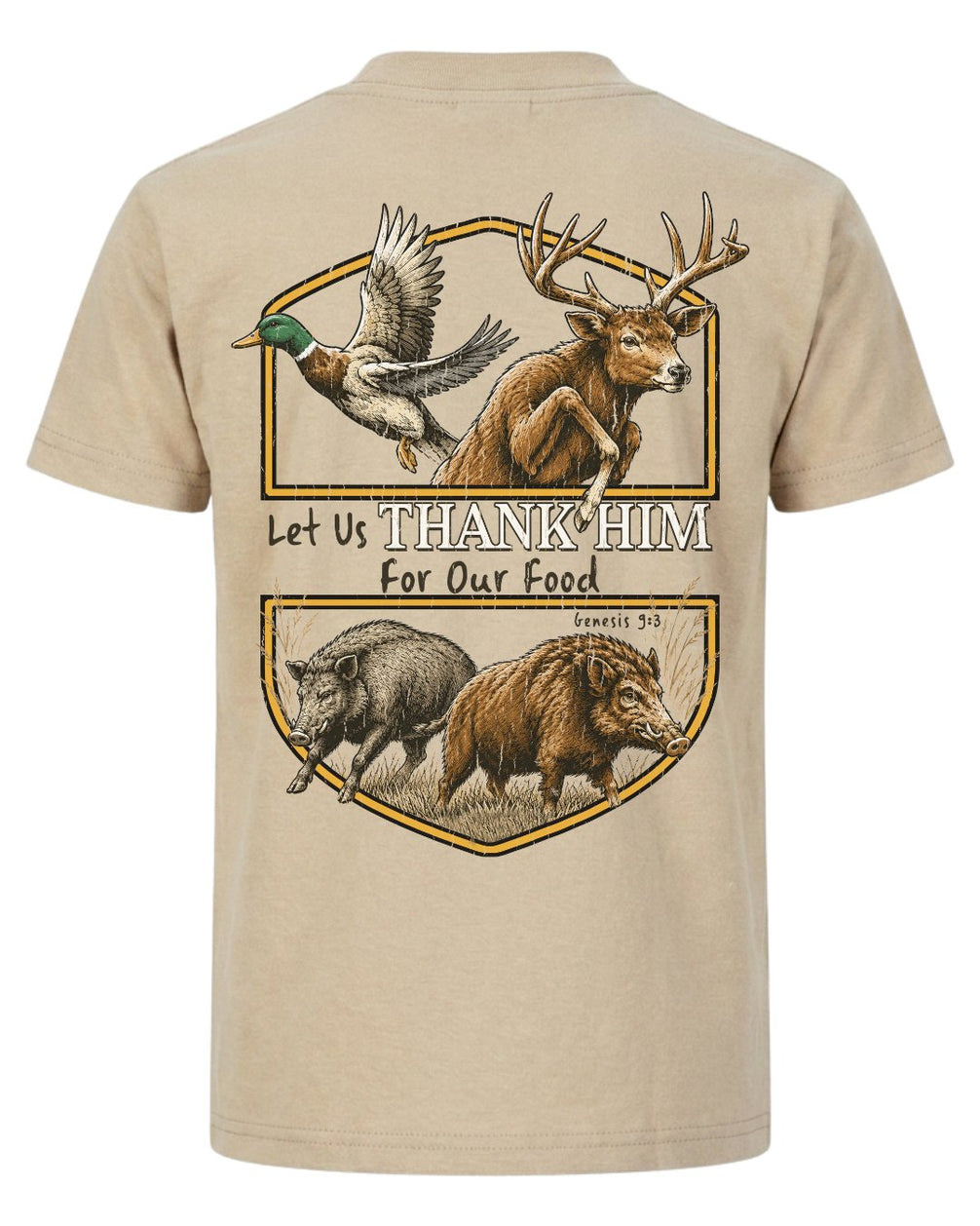 "Let Us Thank Him" Genesis 93 Wildlife T-shirt
