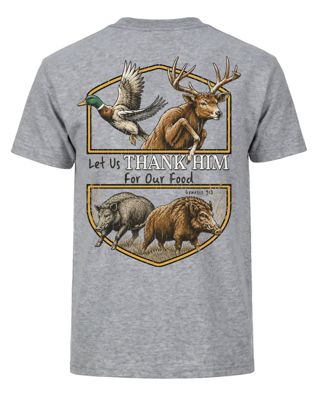 "Let Us Thank Him" Genesis 93 Wildlife T-shirt