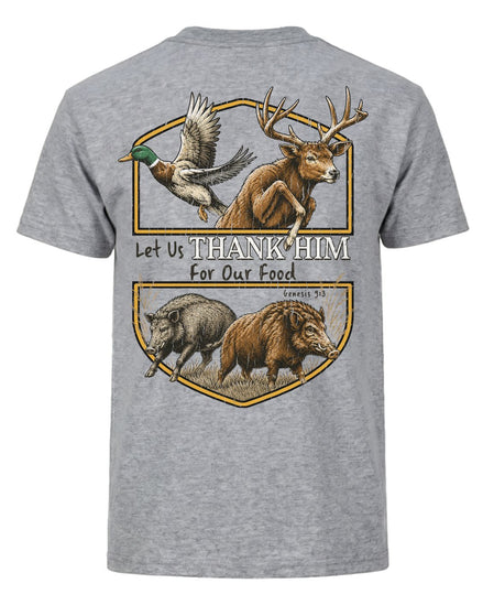 "Let Us Thank Him" Genesis 93 Wildlife T-shirt