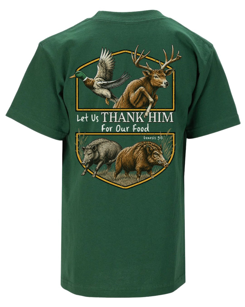 "Let Us Thank Him" Genesis 93 Wildlife T-shirt