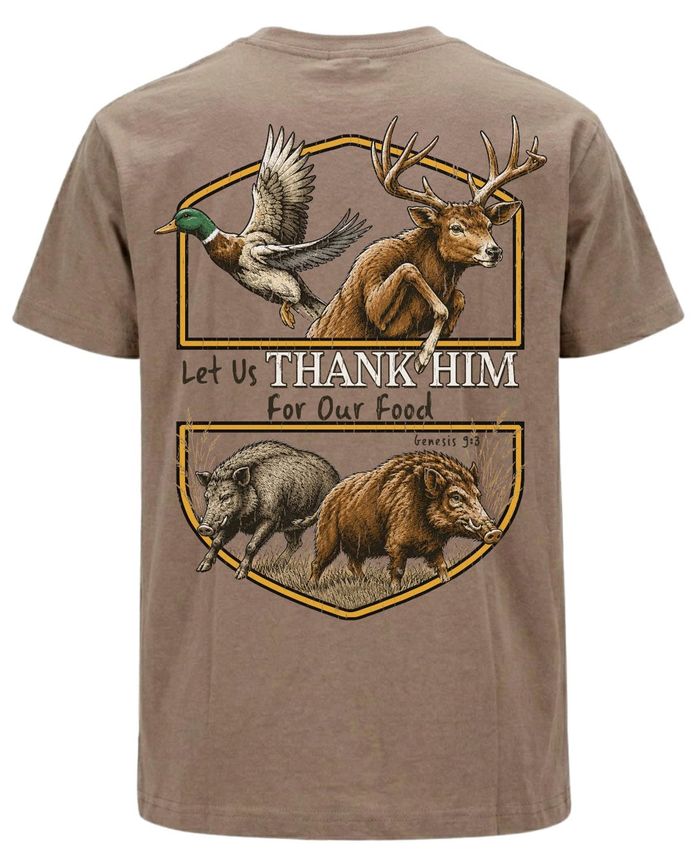 "Let Us Thank Him" Genesis 93 Wildlife T-shirt