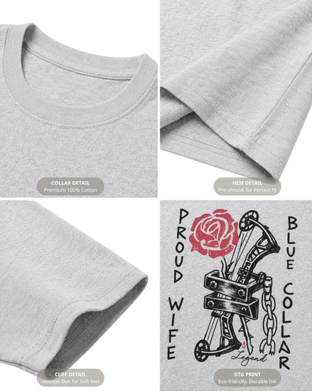Blue Collar Proud Wife T-shirt
