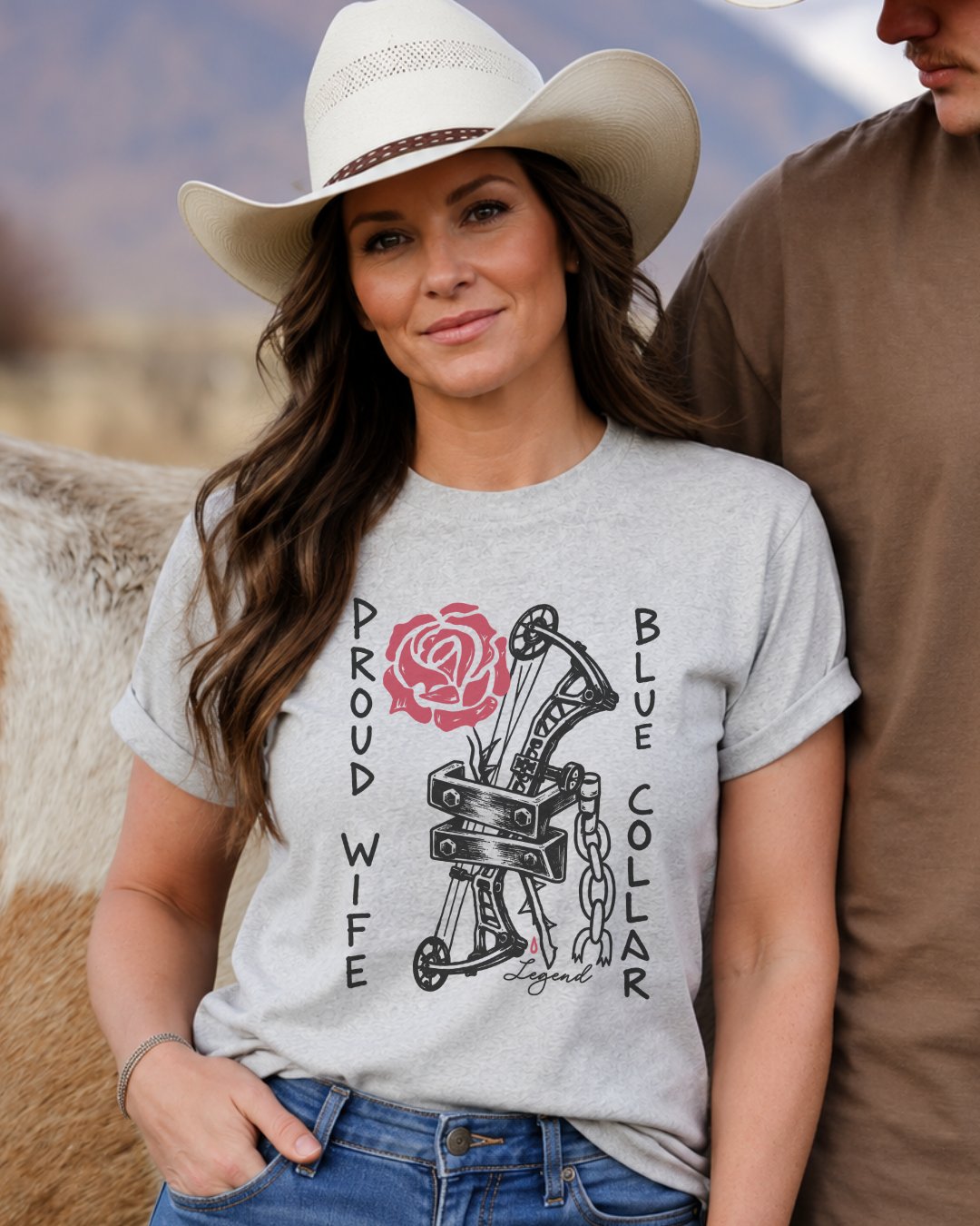 Blue Collar Proud Wife T-shirt