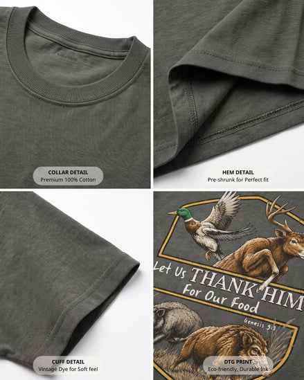 "Let Us Thank Him" Genesis 93 Wildlife T-shirt
