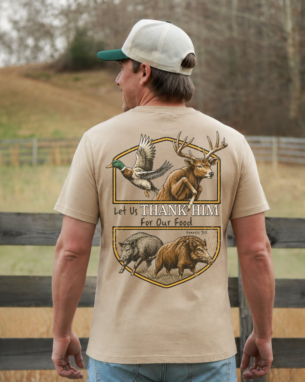 "Let Us Thank Him" Genesis 93 Wildlife T-shirt