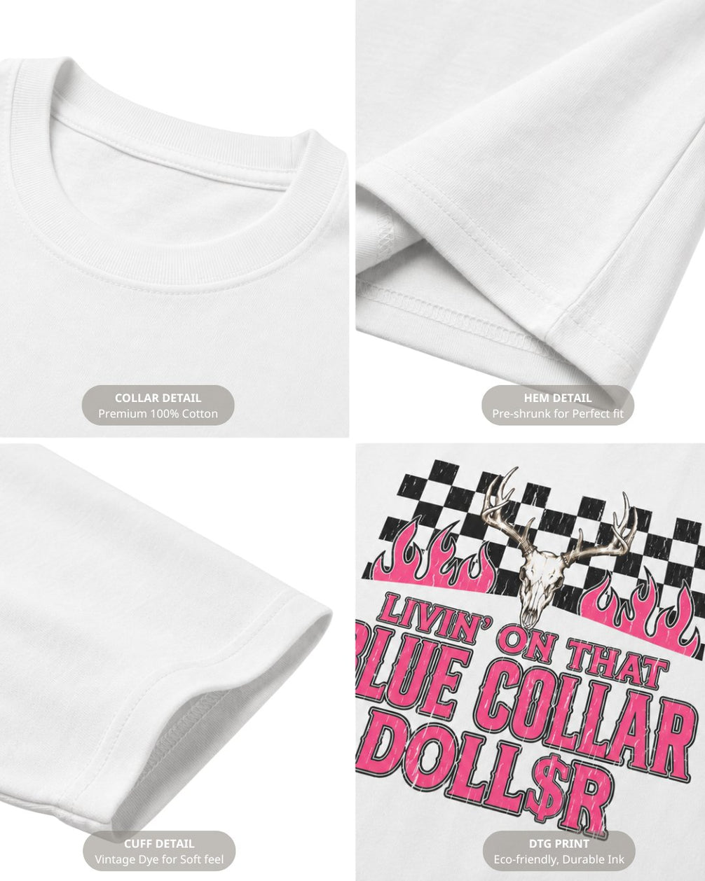 Blue Collar Dollar Couple Country Vibe T-shirt