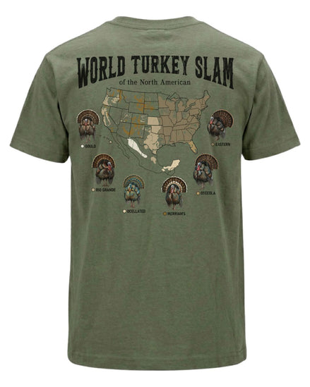World Turkey Slam Subspecies Map T-shirt