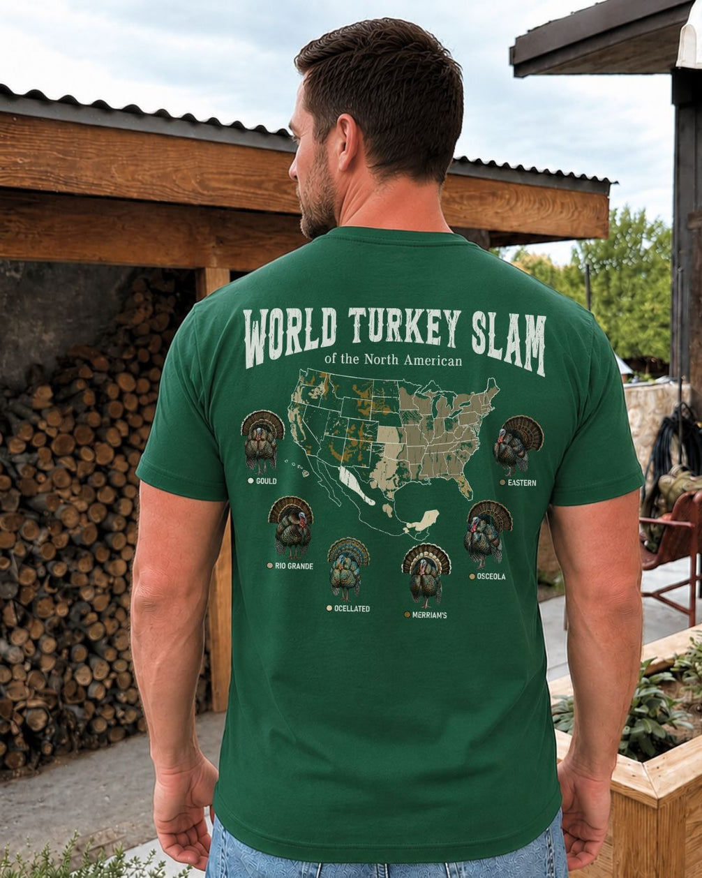 World Turkey Slam Subspecies Map T-shirt