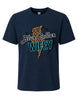 Leopard Lightning Blue Collar Couple T-shirt