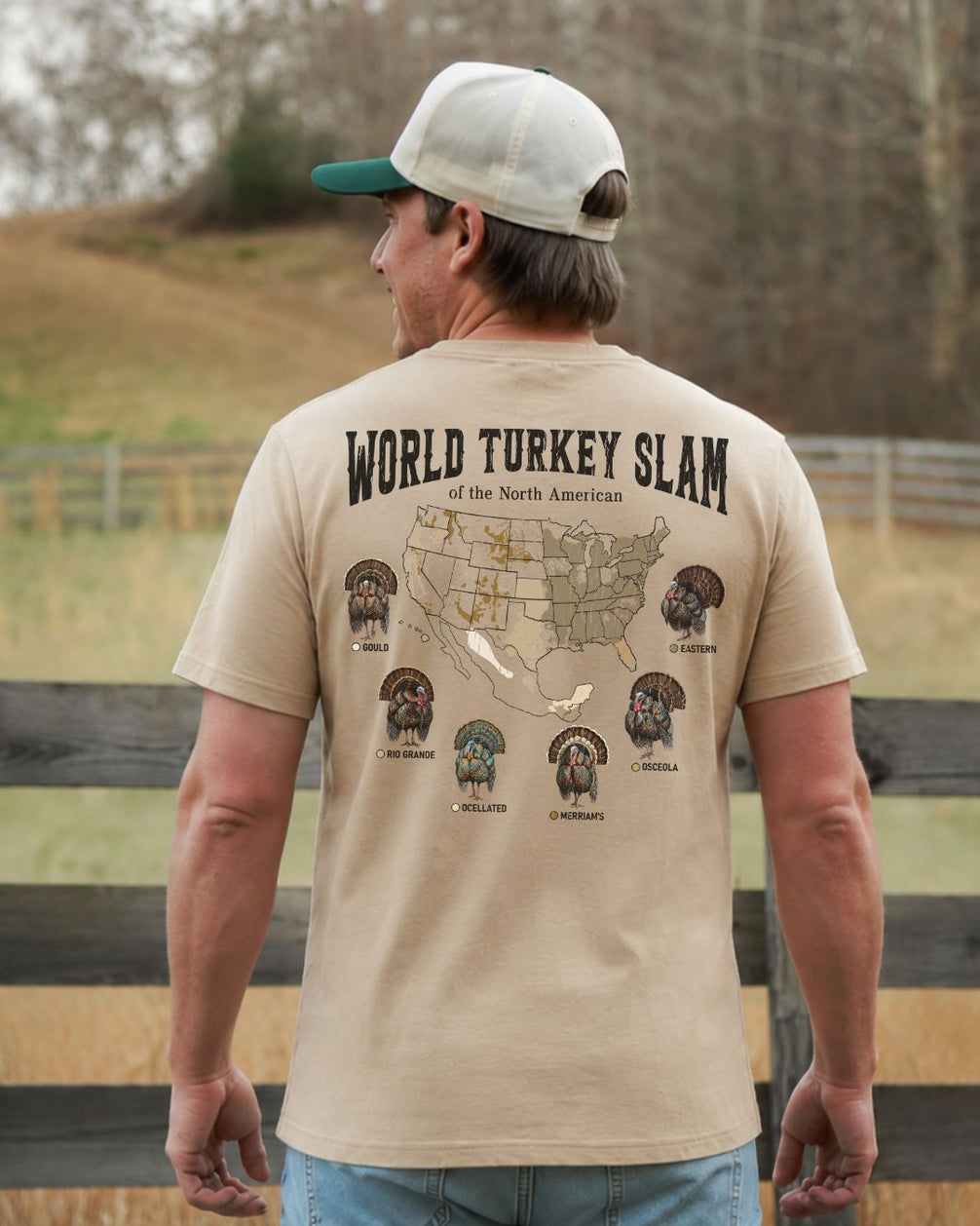 World Turkey Slam Subspecies Map T-shirt