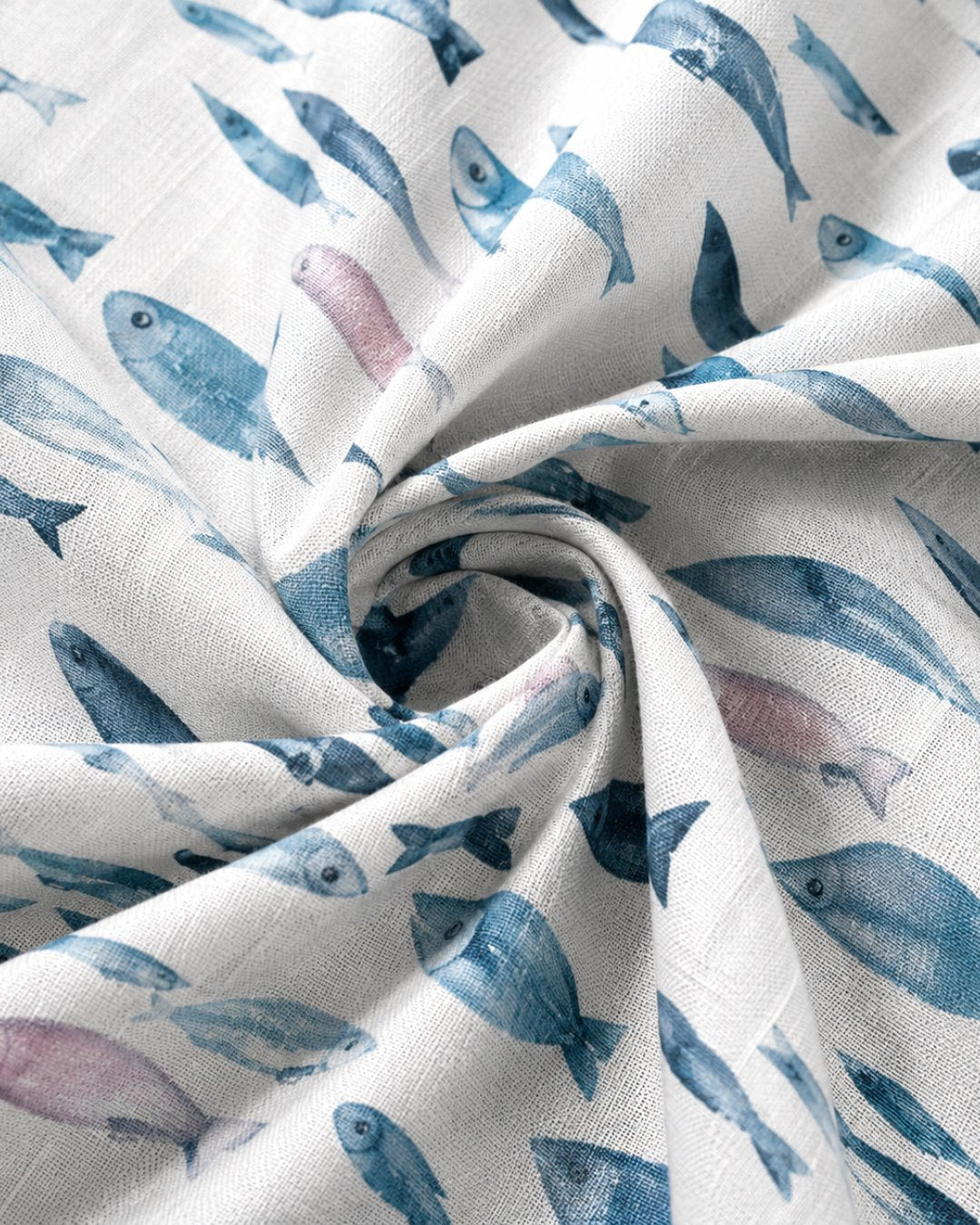 Watercolor Fish Swarm Men's Breathable Shirt