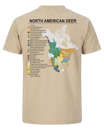 North American Deer Map T-Shirt