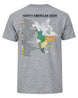 North American Deer Map T-Shirt