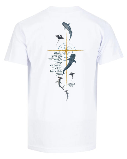 Isaiah 43:2 Deep Marine Life Christian Cross T-shirt