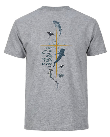 Isaiah 43:2 Deep Marine Life Christian Cross T-shirt