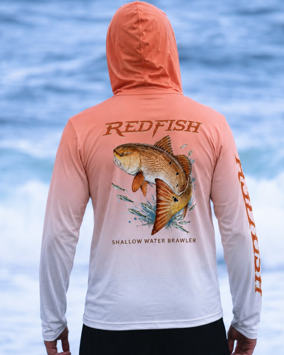 Shallow Water Brawler Redfish Sun Protection Hoodie