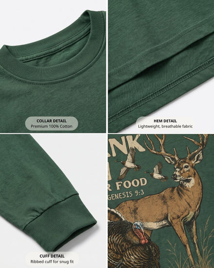 Let Us Thank Him For Our Food LONG-SLEEVE back
