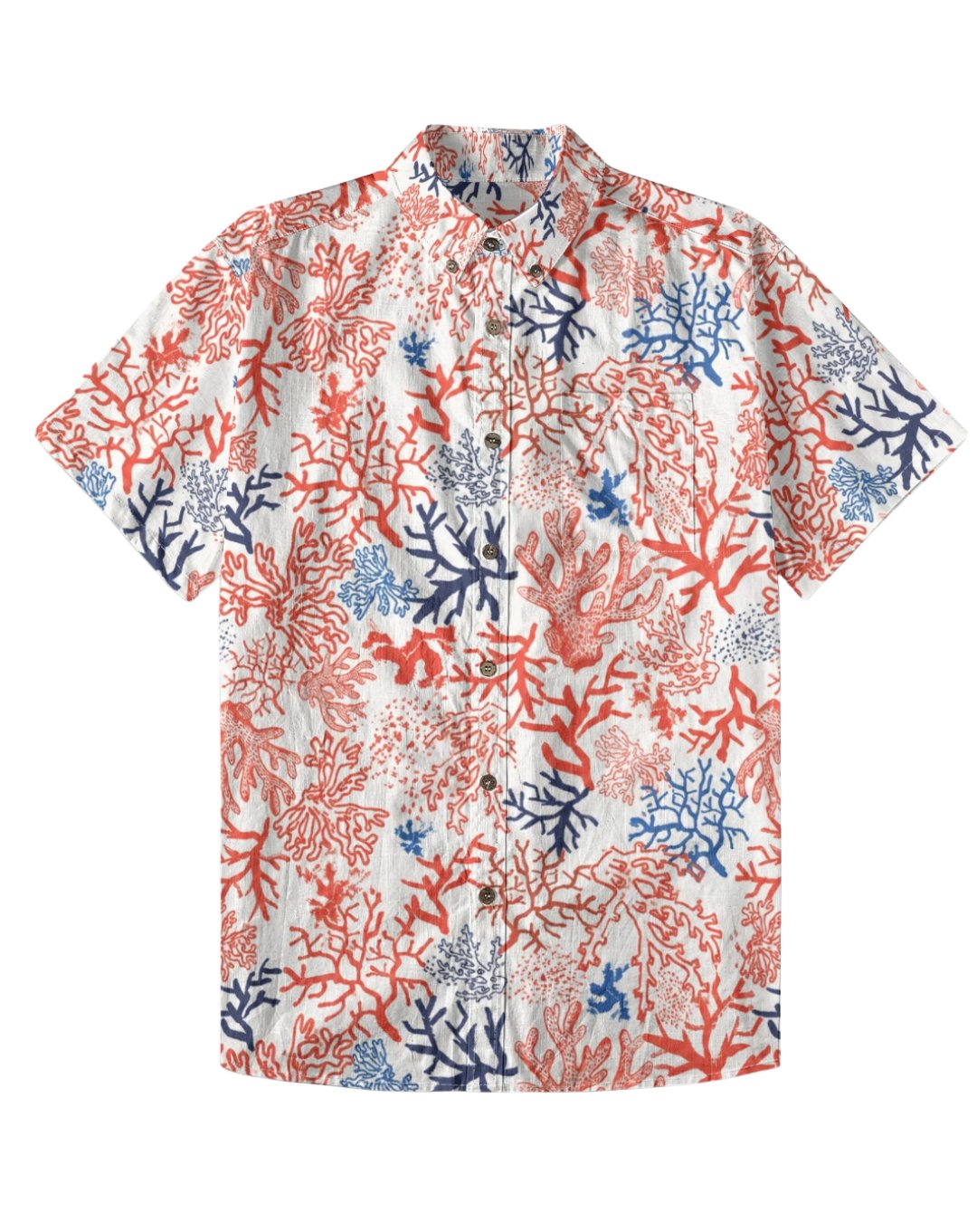 Ocean Coral Branch Men's Breathable Shirt