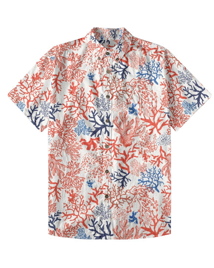 Ocean Coral Branch Men's Breathable Shirt