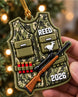 Personalized 3D Camo Hunting Vest Christmas Acrylic Ornament