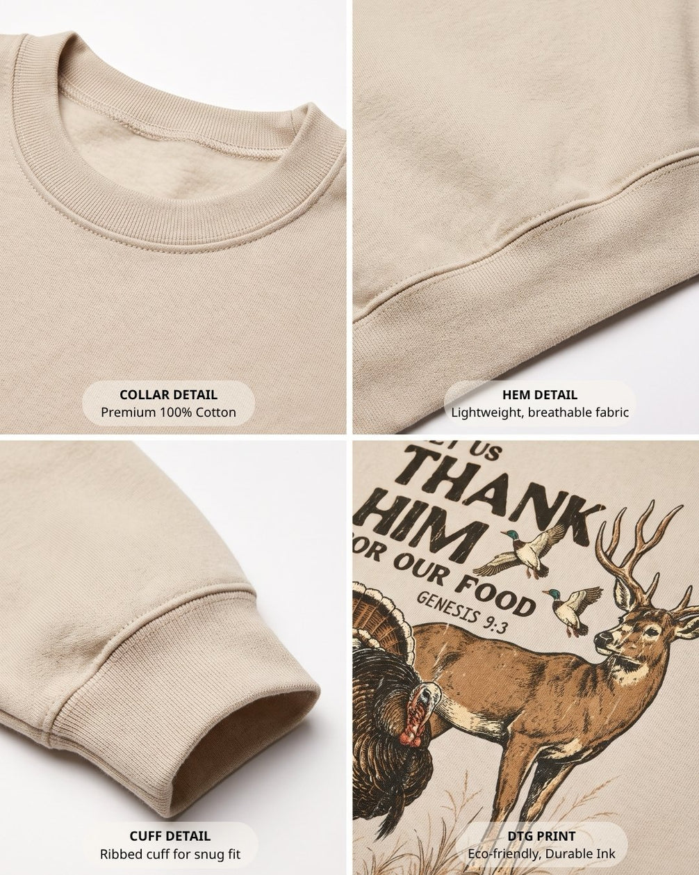 Let Us Thank Him For Our Food SWEATSHIRT