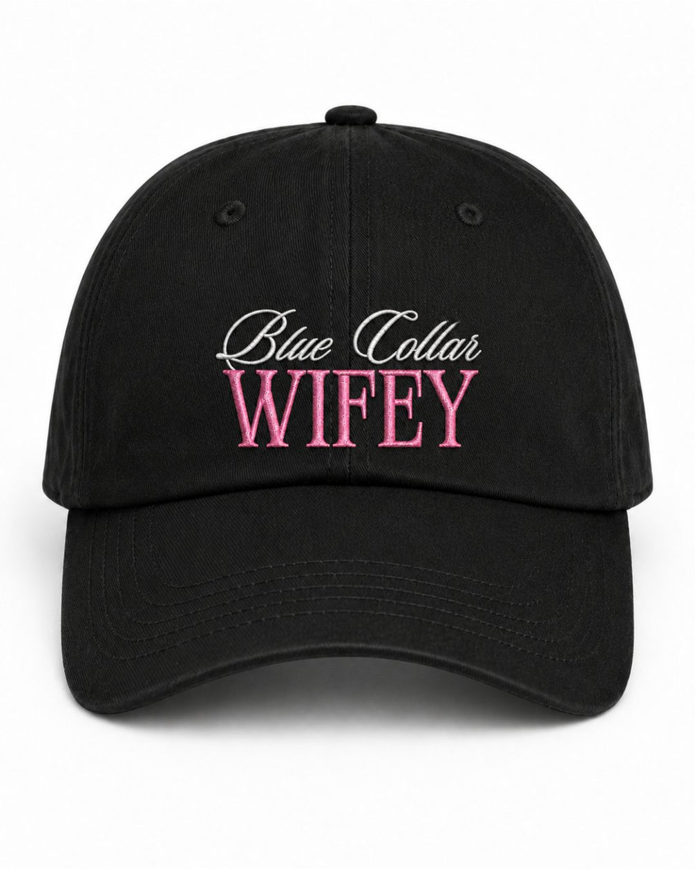 Blue Collar Hubby And Wifey Embroidered Classic Hat