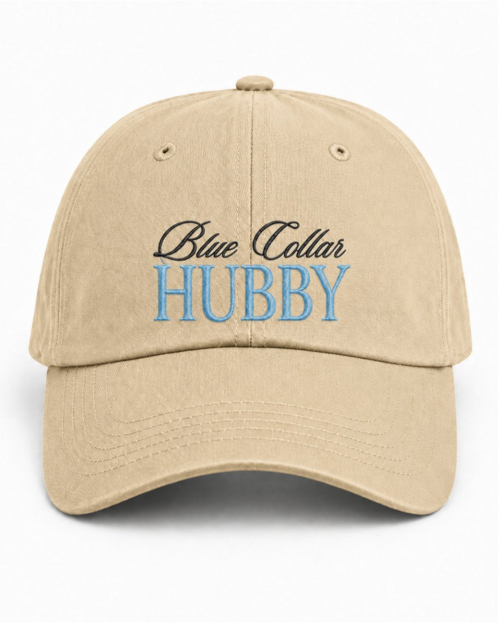 Blue Collar Hubby And Wifey Embroidered Classic Hat