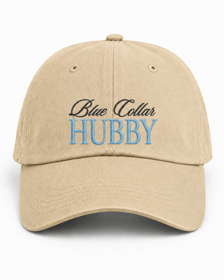 Blue Collar Hubby And Wifey Embroidered Classic Hat