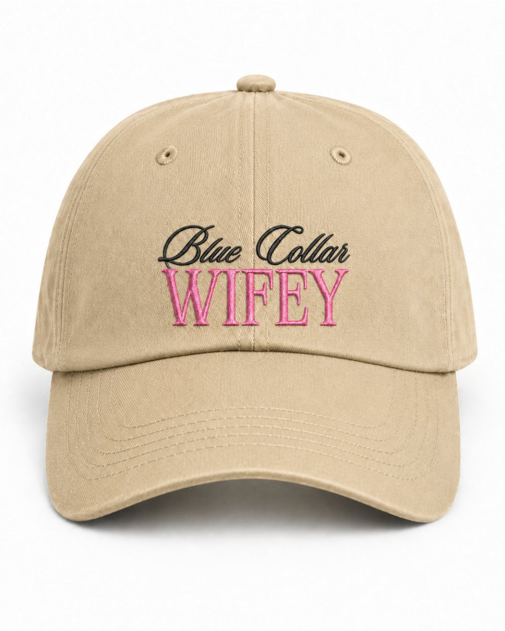 Blue Collar Hubby And Wifey Embroidered Classic Hat