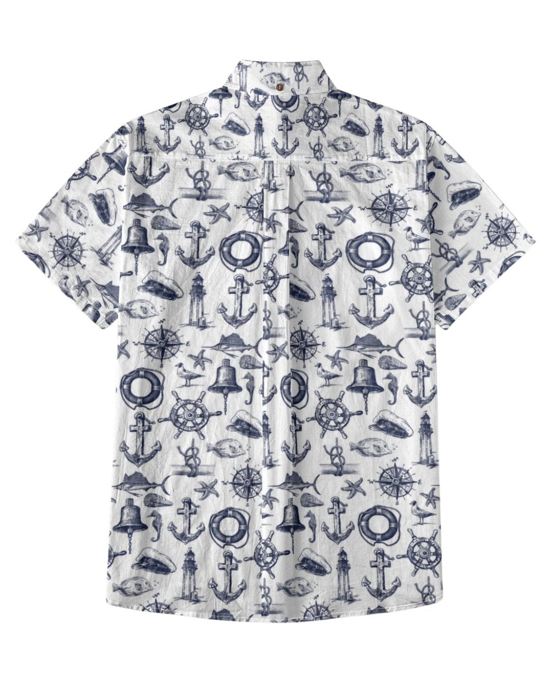 Coastal Mariner Doodle Men's Breathable Shirt