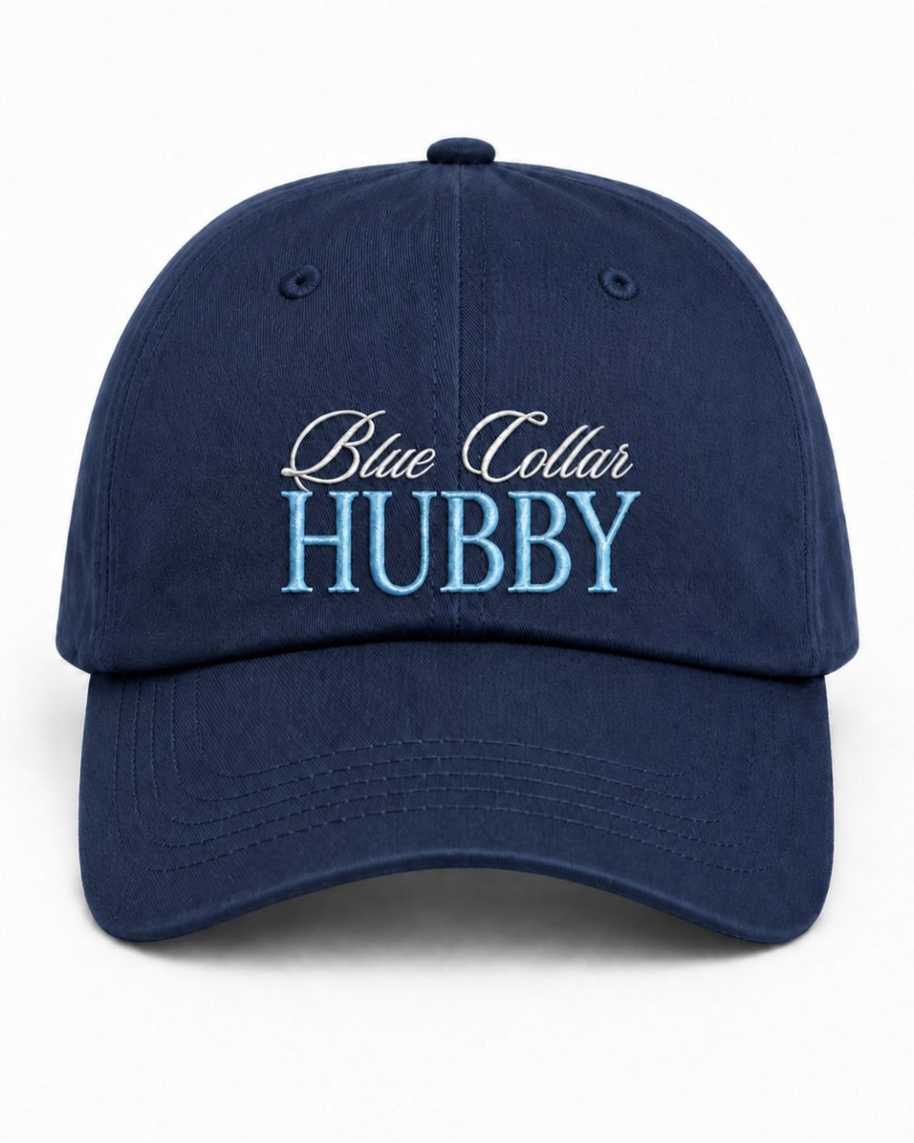 Blue Collar Hubby And Wifey Embroidered Classic Hat