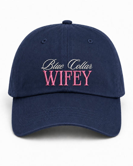 Blue Collar Hubby And Wifey Embroidered Classic Hat