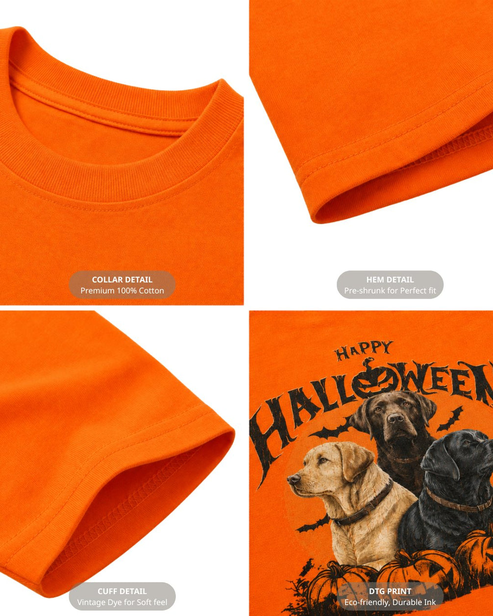 Labrador Happy Halloween Pumpkin T-shirt