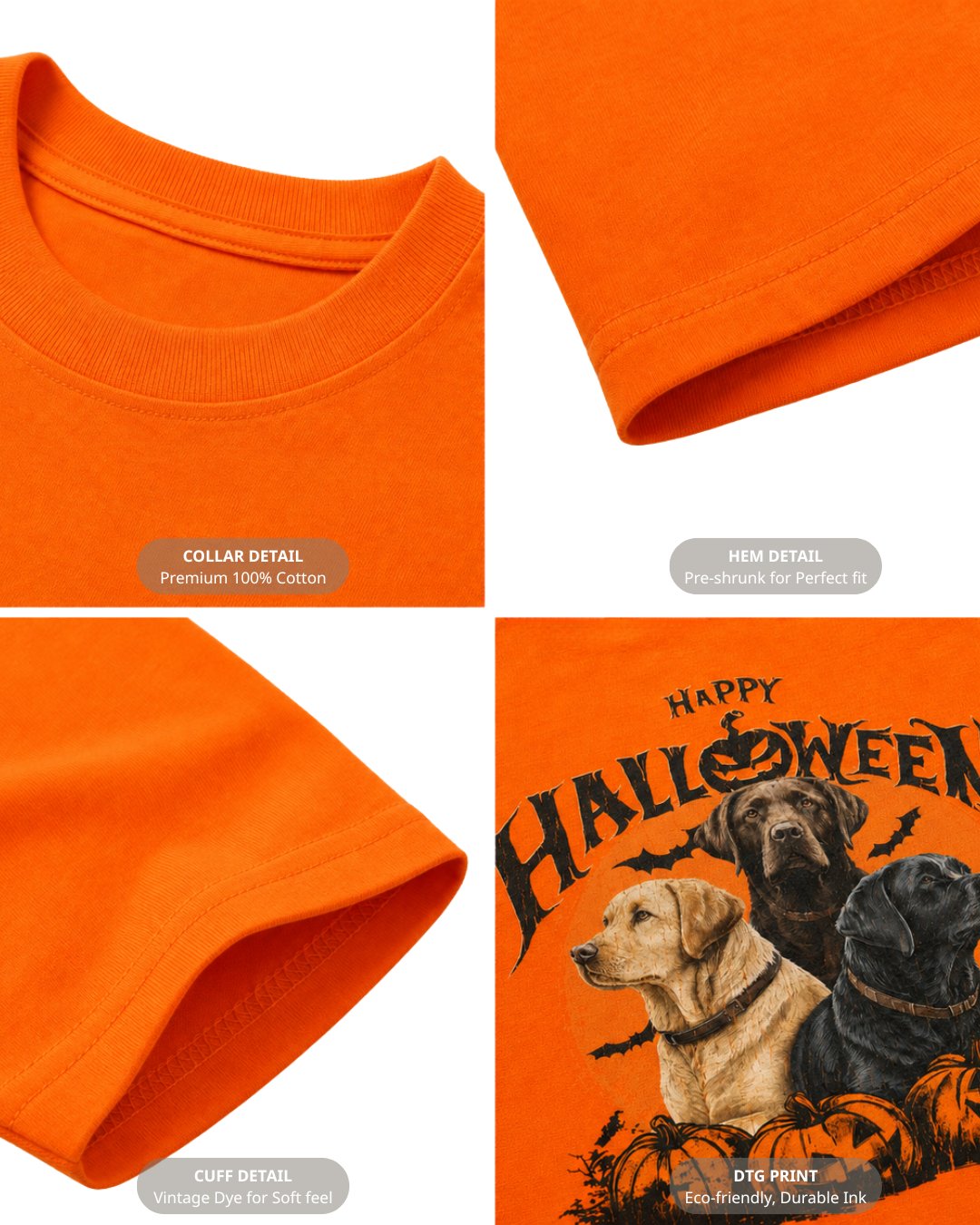 Labrador Happy Halloween Pumpkin T-shirt